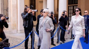 THE DEVIL WEARS PRADA 2, center, from left: Meryl Streep, Anne Hathaway, 2026. ph: Macall Polay /© Walt Disney Studios Motion Pictures /Courtesy Everett Collection