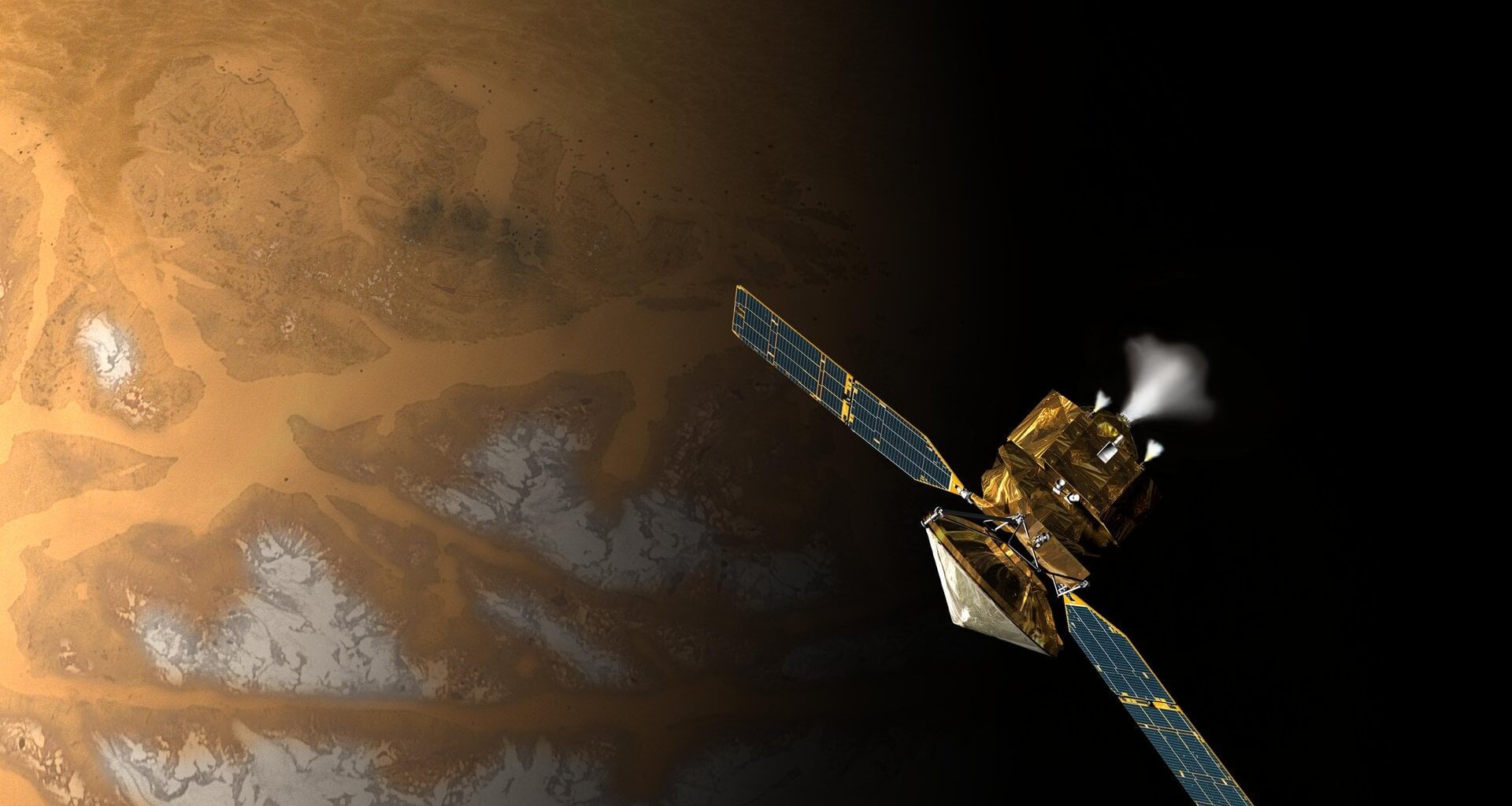 Artist's concept of the Mars Reconnaissance Orbiter (a mid-tier mission that's produced a ton of science) entering orbit. Credit - NASA / JPL