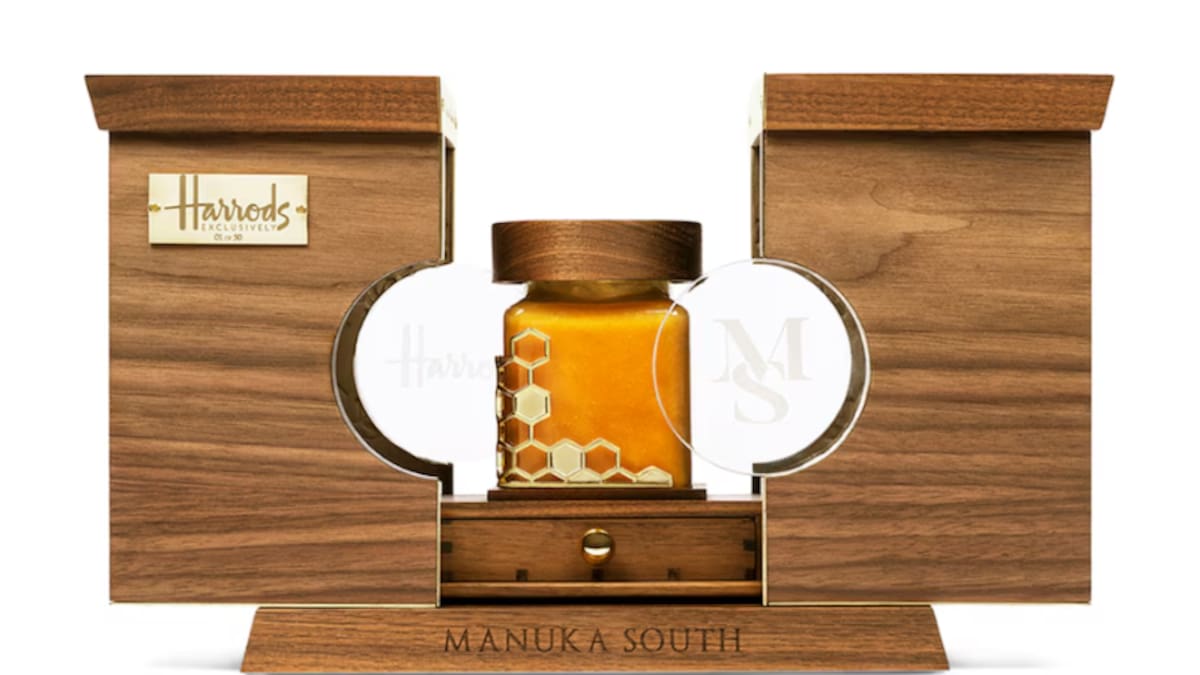 NZ Manuka South honey in Harrod’s of London selling for £2000 a jar