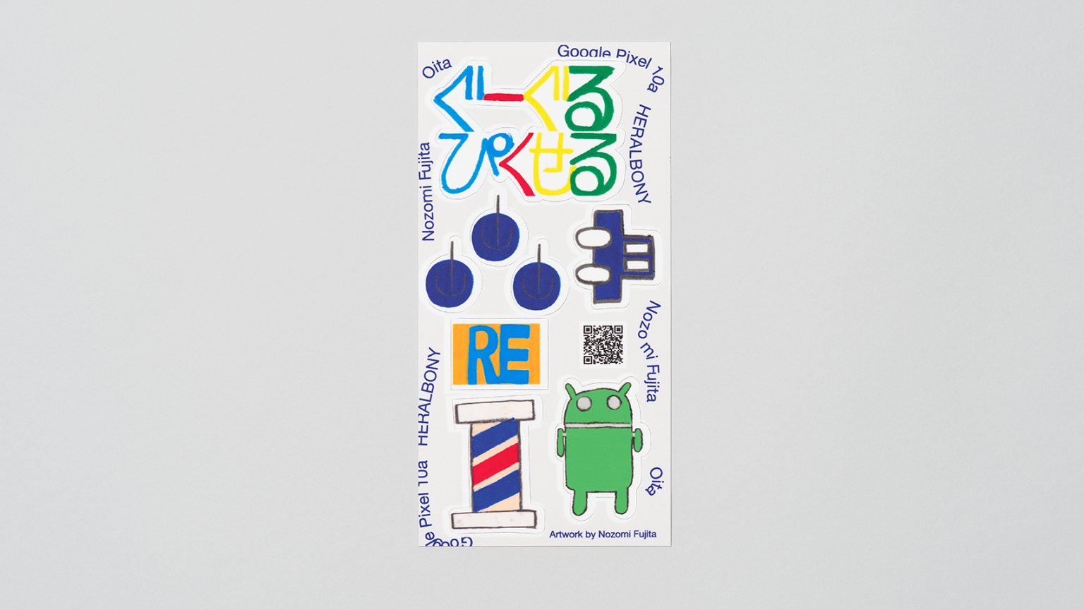 Pixel 10a Isai Blue Stickers