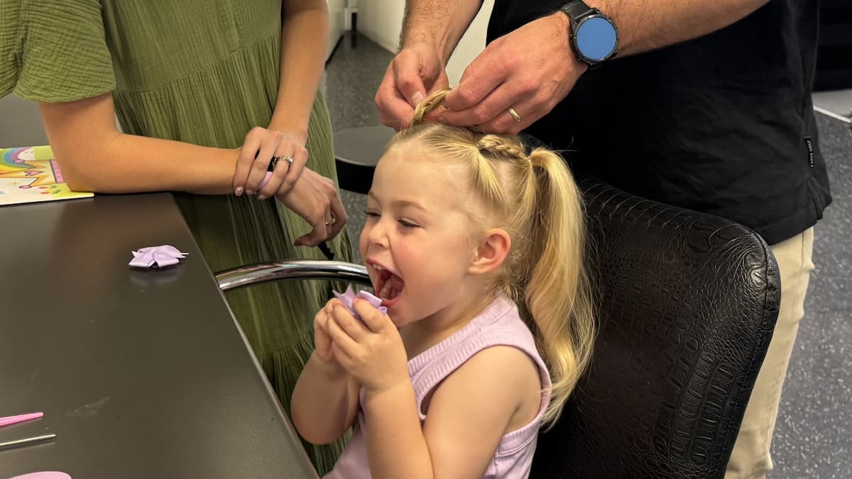 On The Up: Napier hairstyling workshop aiming to bond dads and daughters