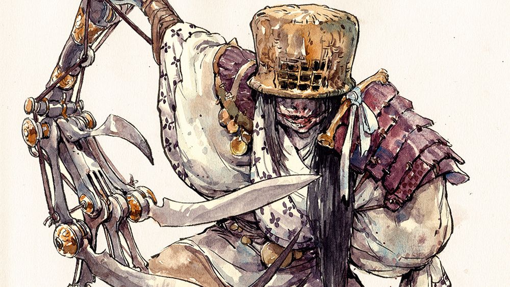 This artist blends bugs and folklore to create striking creatures using traditional media