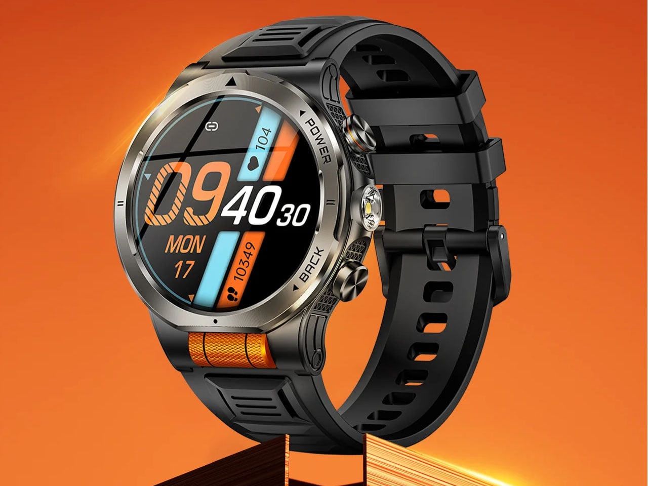 Rogbid SpinX smartwatch has built-in scroll wheel and tactical flashlight