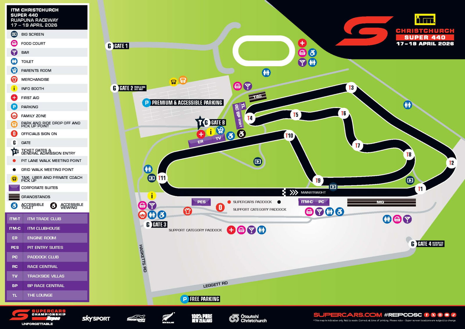 The Christchurch Super440 map.