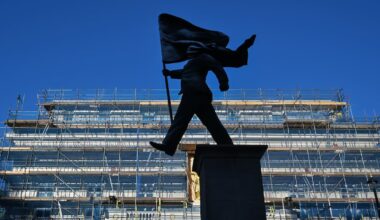 Banksy confirms he is behind new London statue of man blinded by flag
