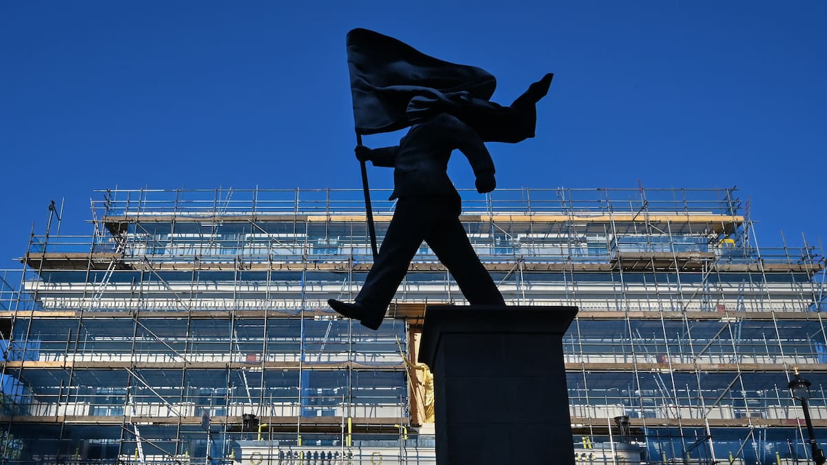 Banksy confirms he is behind new London statue of man blinded by flag