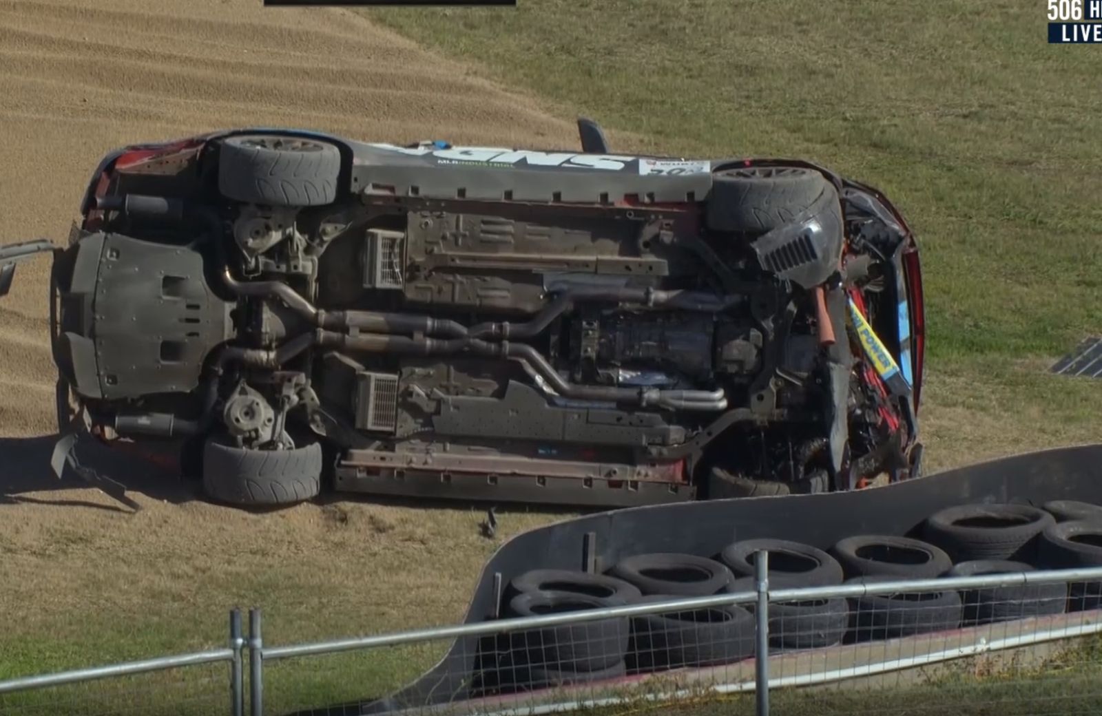 Seton Mustang rolls in dramatic Bathurst crash