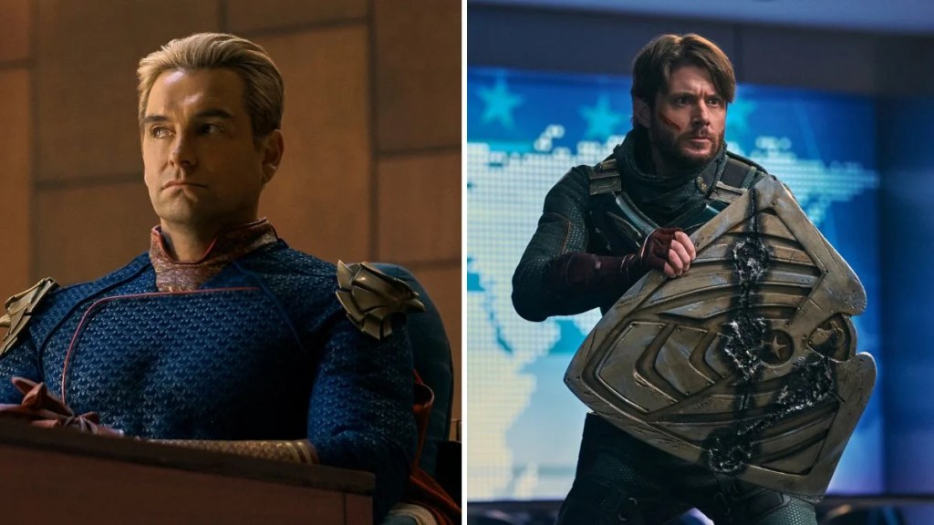 Antony Starr as Homelander and Jensen Ackles as Soldier Boy in "The Boys" (Prime Video)