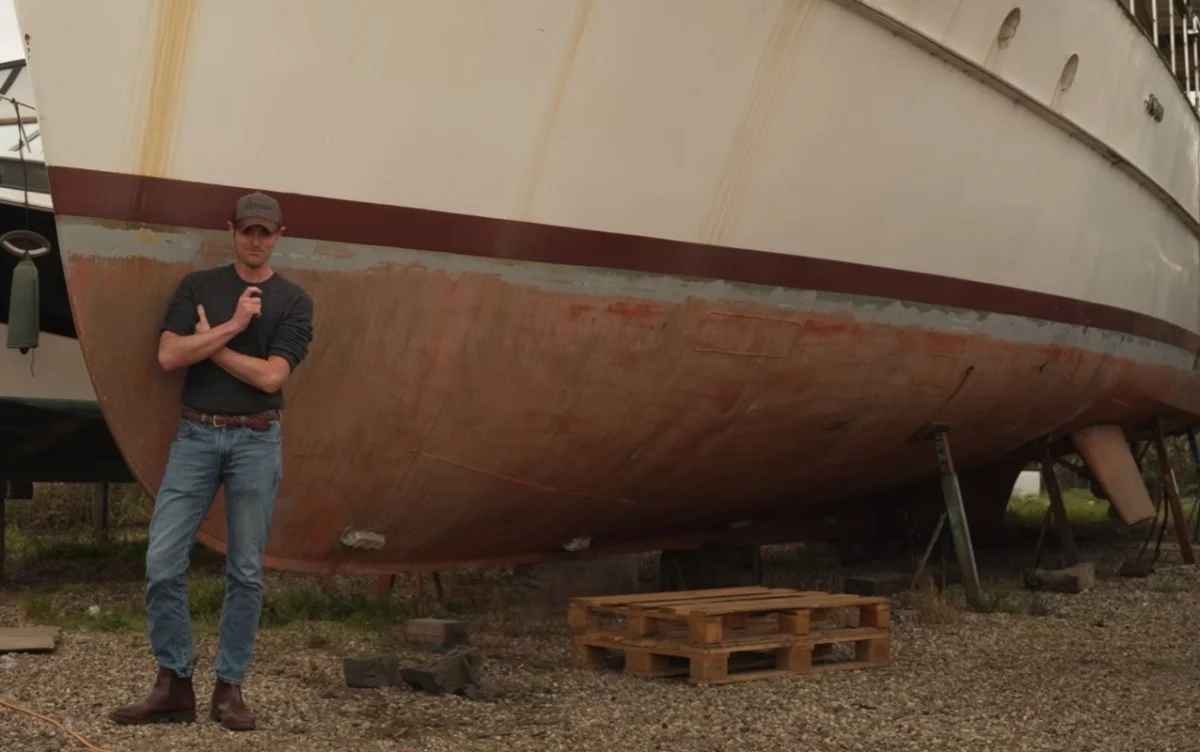Man buys Frank Sinatra's abandoned yacht to embark on high-risk restoration project and reveals the once-luxurious vessel's neglected condition