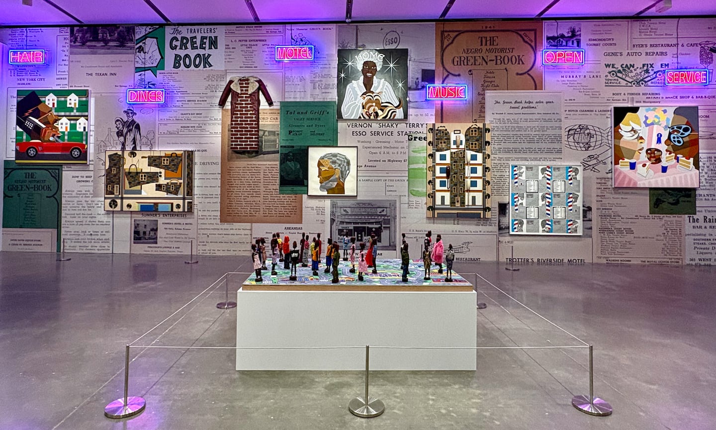 "Derrick Adams: View Master" at the ICA. Foreground: "Playthings," 2002/2018.