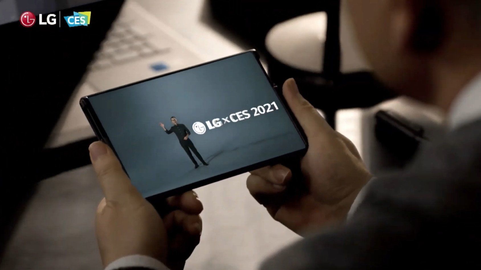 LG Rollable phone teaser CES 2021
