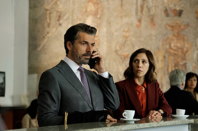 Ligas: Luca Argentero and Barbara Chichiarelli. Photograph: Sky