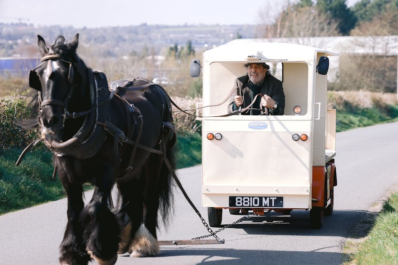 The Three Urns, in cinemas this April, has Ciarán Hinds playing an Irishman travelling, with the ashes of his late wife, from France to his old home in Ireland