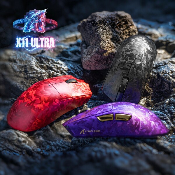 ATTACK SHARK Launches X11 ULTRA Carbon Fiber Gaming Mouse ATTACK SHARK Launches X11 ULTRA Carbon Fiber Gaming Mouse
