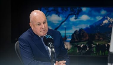 Prime Minister Christopher Luxon speaks to media after Cyclone Vaianu and Auckland deal struck