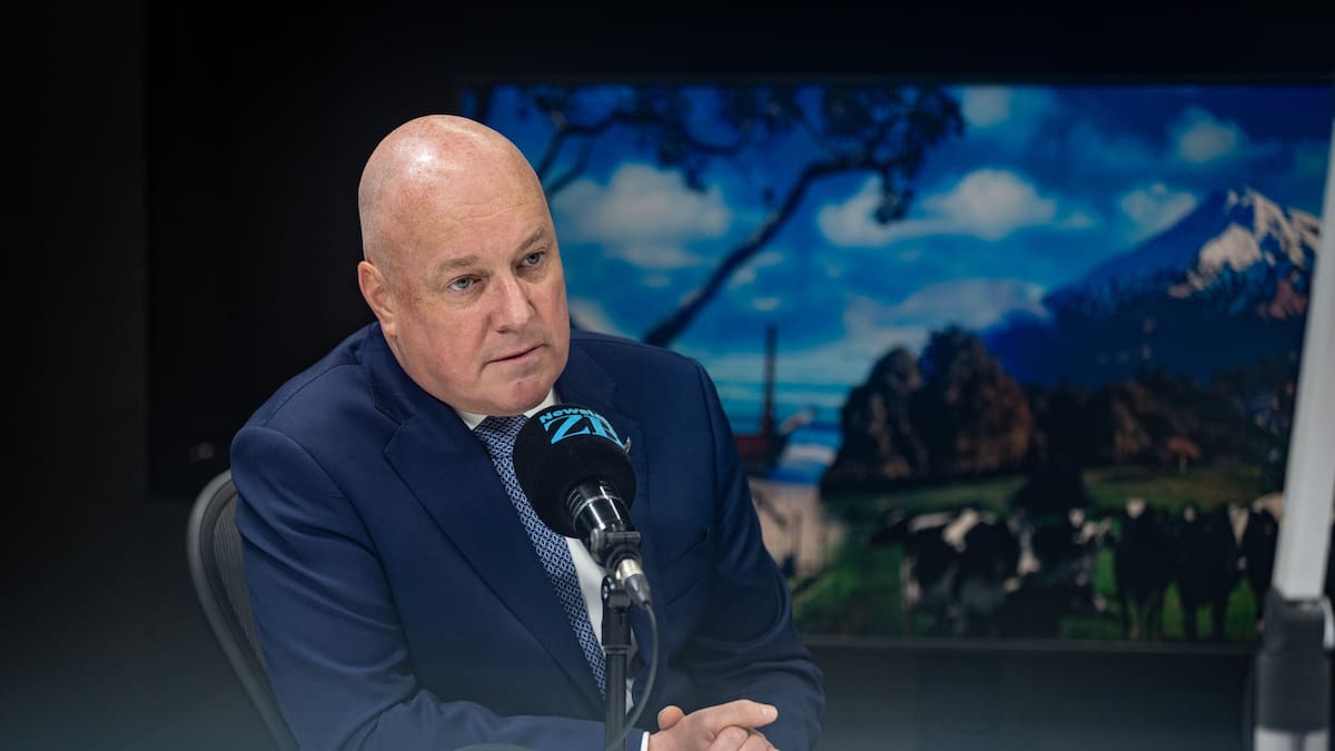 Prime Minister Christopher Luxon speaks to media after Cyclone Vaianu and Auckland deal struck