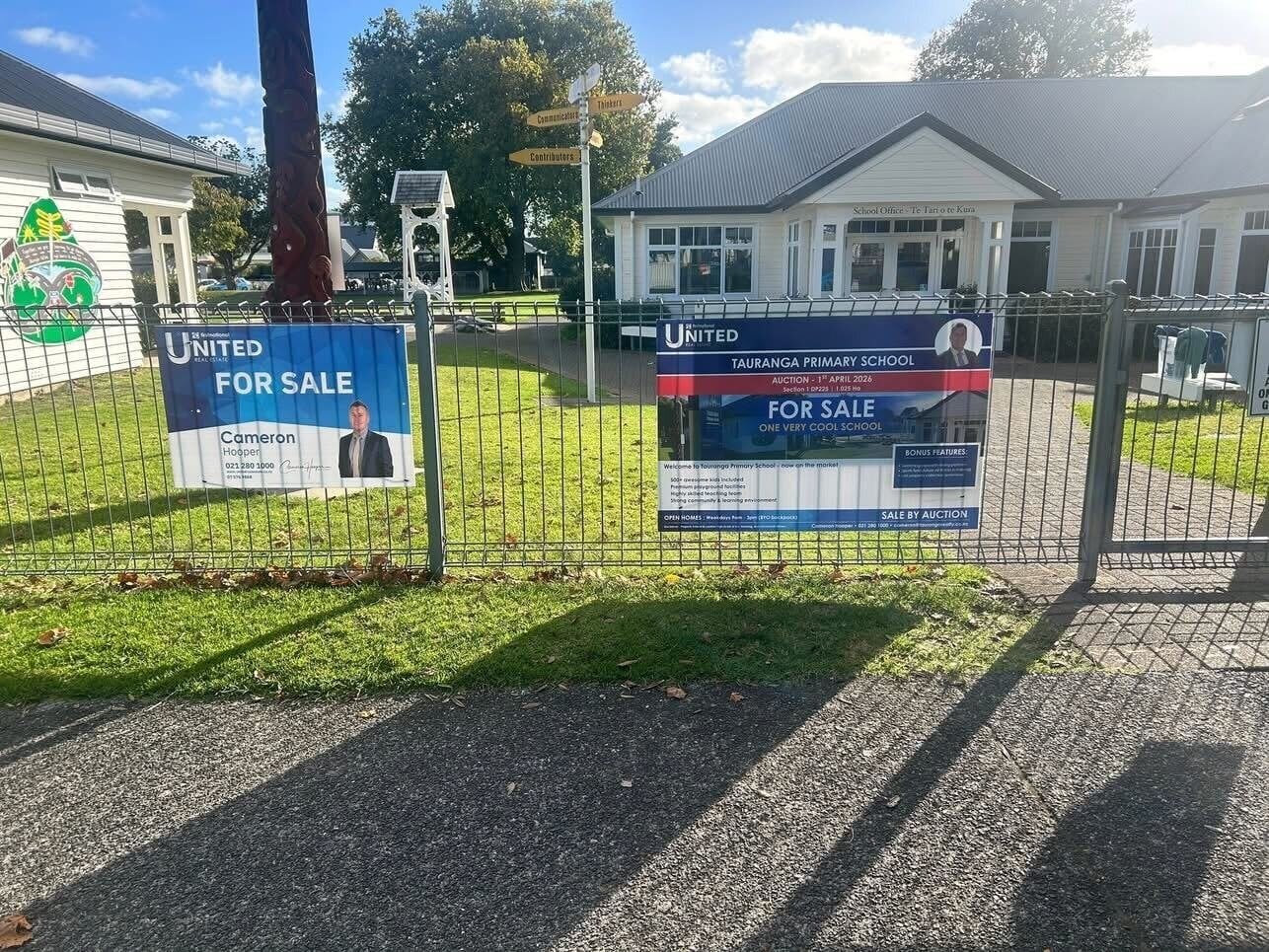  Tauranga Primary School pranked students that the school was for sale. Photo / Tauranga Primary School