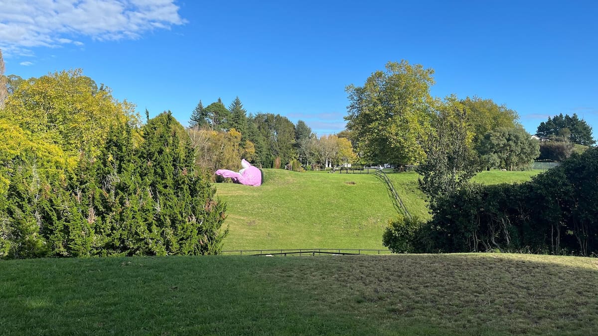 Rotorua’s giant bunny: The story behind Hana Lodge’s Rabbit Hole sculpture