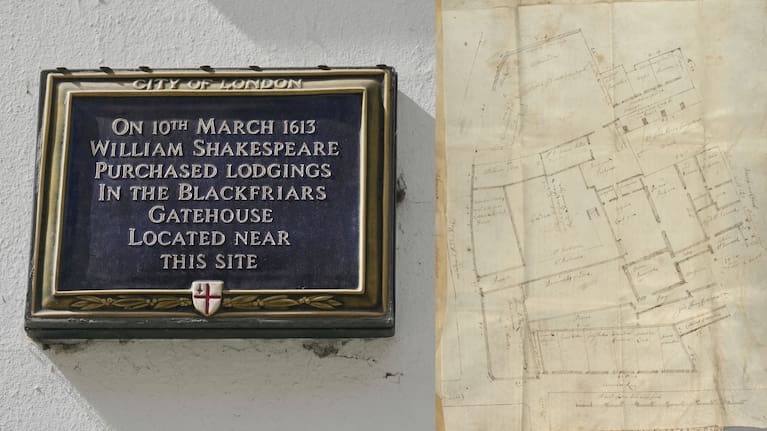 A newly discovered 17th-century map sheds new light on the Bard’s London life.
