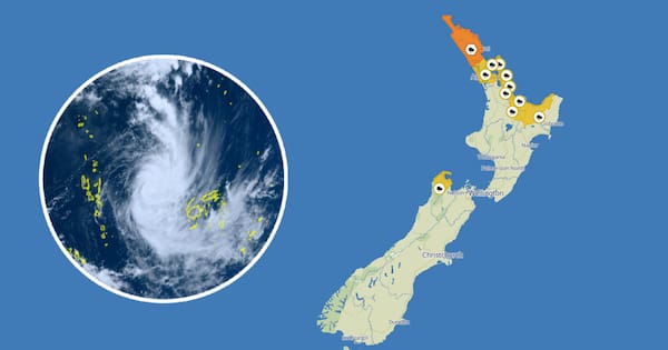 Subtropical low brings Northland rain warning, Cyclone Vaianu monitored