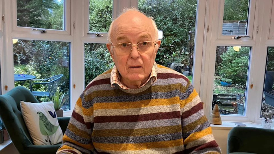 Greg Scott in a stripey jumper 