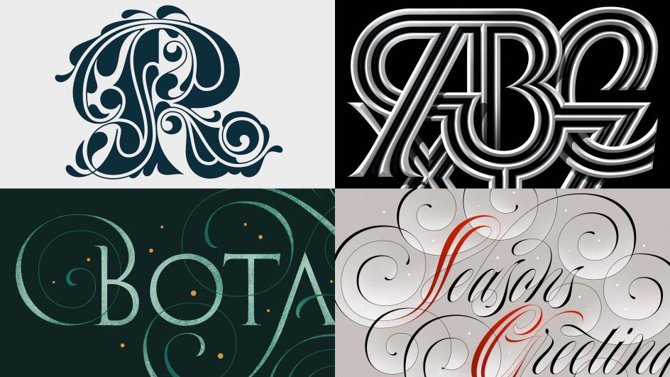 Various ‘illustrative’ lettering work by Dan.