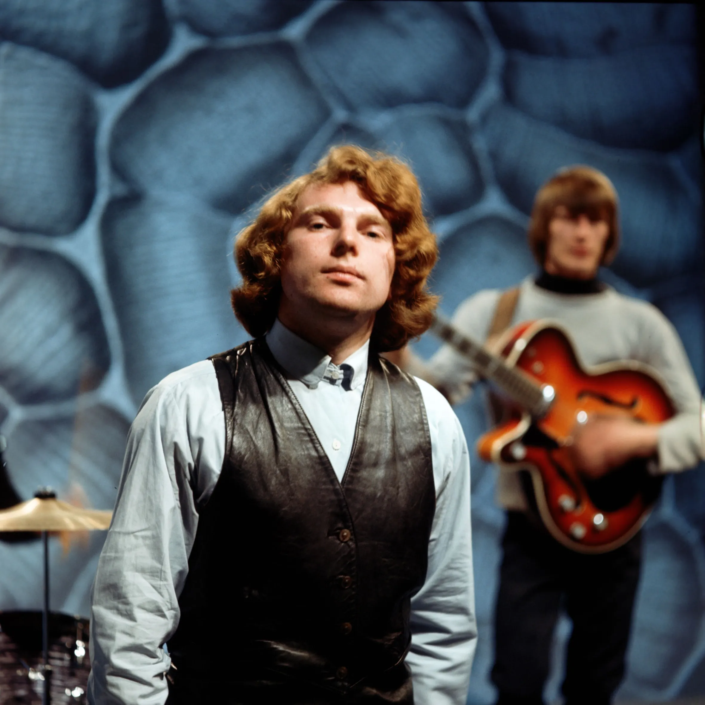 Van Morrison of Them on the TV programme 'Thank Your Lucky Stars'.