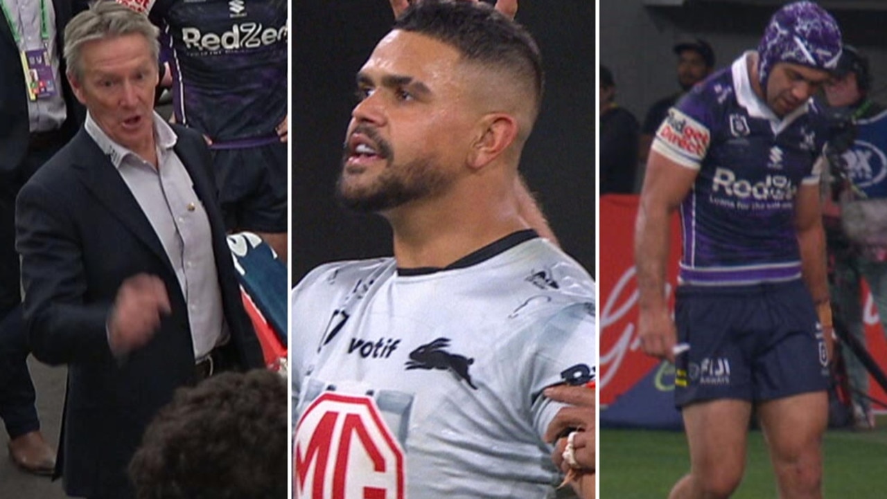 South Sydney Rabbitohs demolish Melbourne Storm on ANZAC Day, Jahrome Hughes injury, Craig Bellamy, Latrell Mitchell