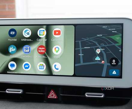 Android Auto's home screen.