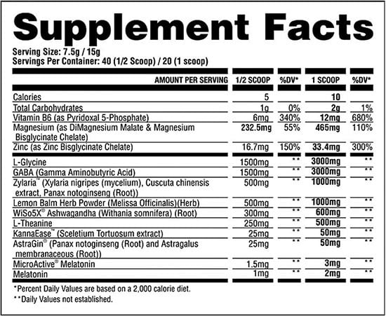 Apollon Nutrition From Dusk Till Dawn V2 Label