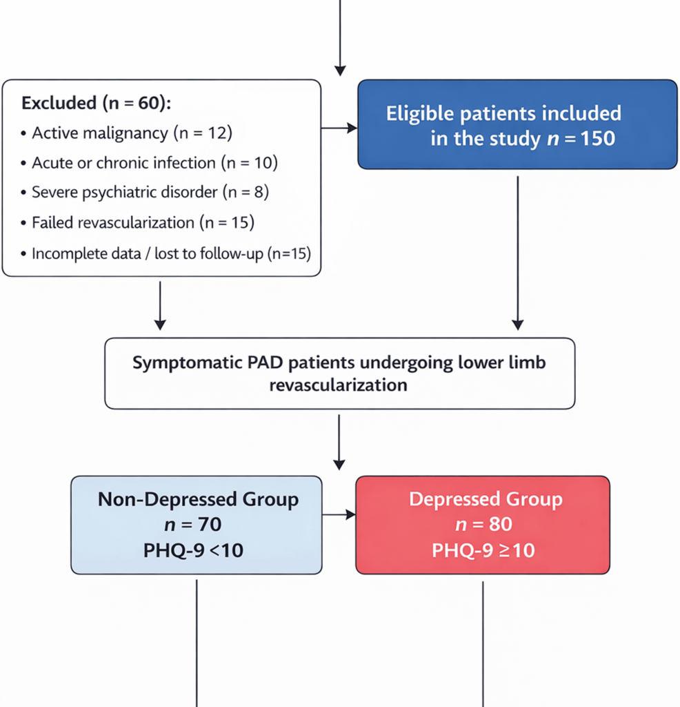 Association Between Baseline Depressive Symptoms and Clinical Characteristics, Biomarker Profiles, and Clinical Outcomes in Patients With Peripheral Arterial Disease Undergoing Revascularization: A Prospective Cohort Study