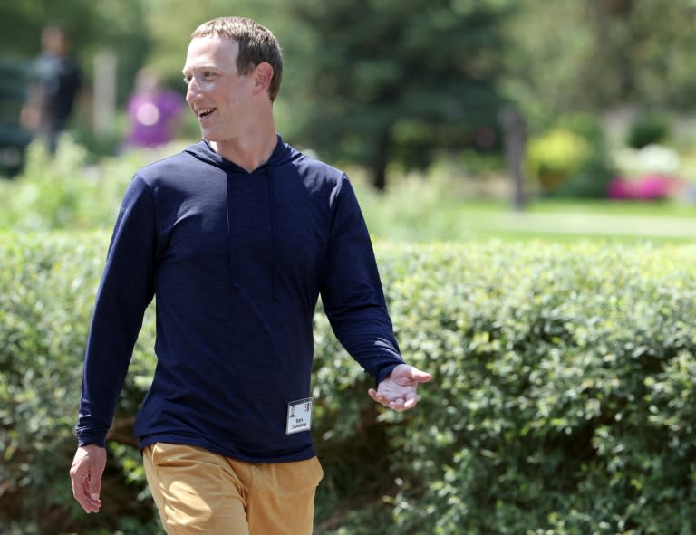 Meta chief executive Mark Zuckerberg says he is looking to build the kind of artificial intelligence agent that he'd feel good about giving to his mom (Kevin Dietsch)