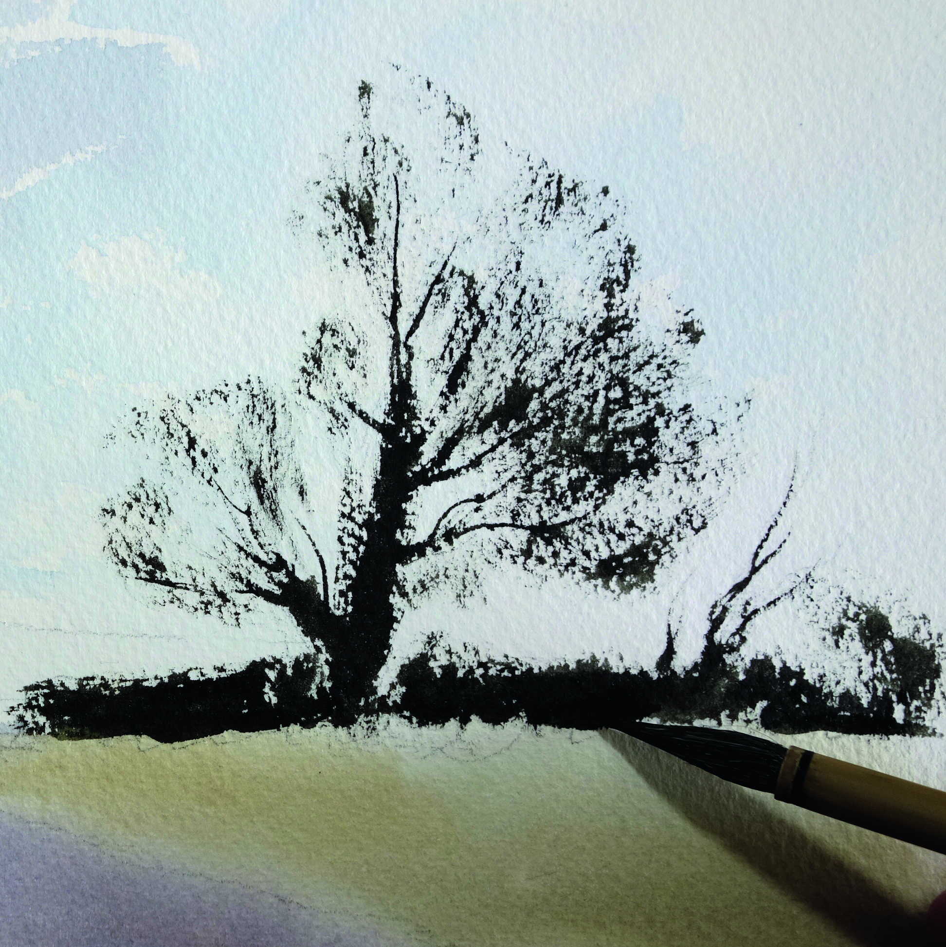 painting a tree