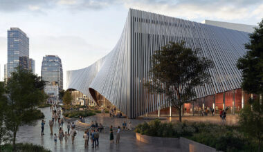 bjarke ingels unveils tennessee arts center with billowing facade