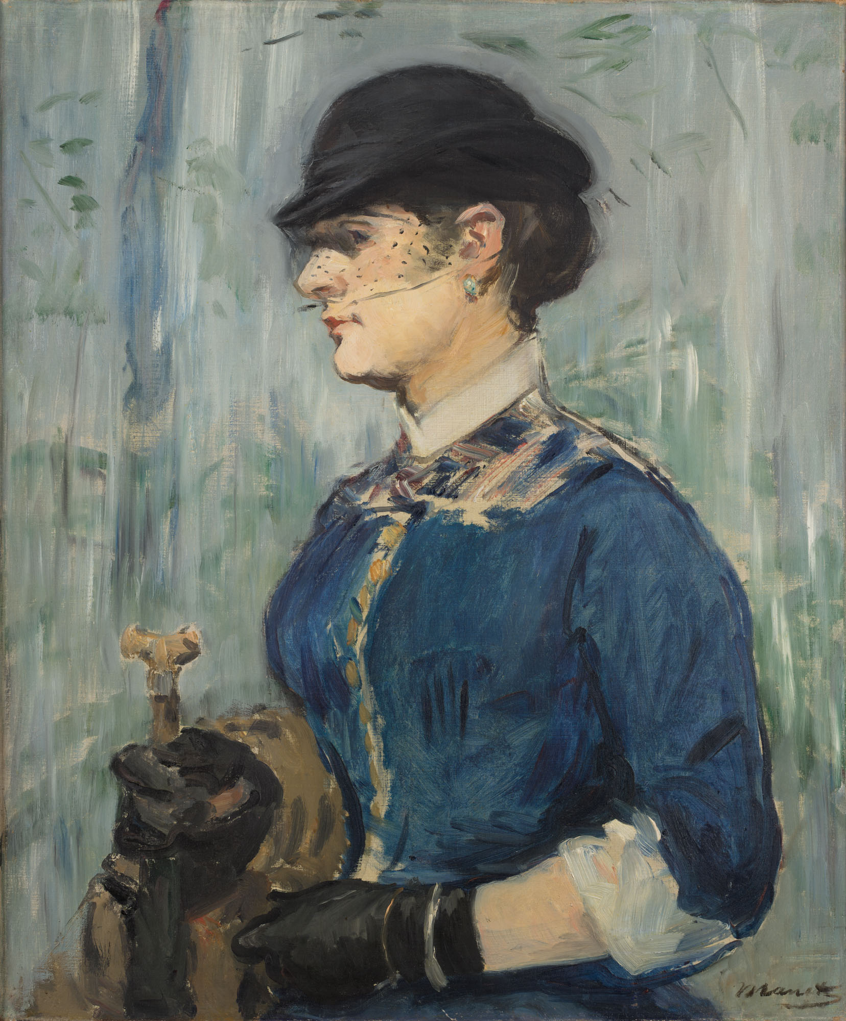 Édouard Manet, “Young Woman in a Round Hat,” ca. 1877–79. Oil on canvas.