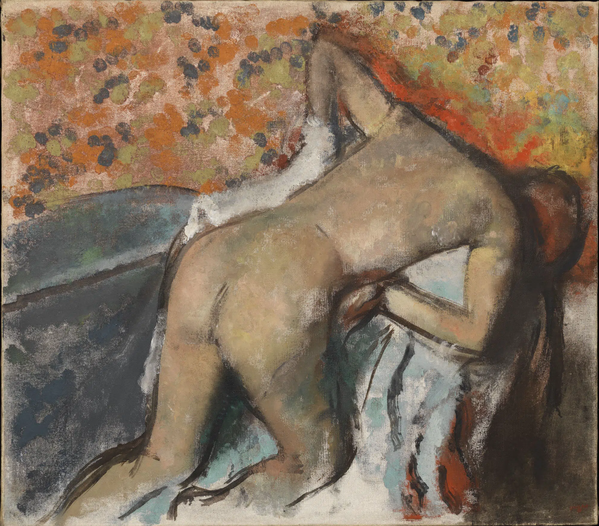 Edgar Degas, “After the Bath, Woman Drying Herself,” ca. 1890s. Oil on canvas.