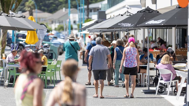 Businesses on Marine Parade.
