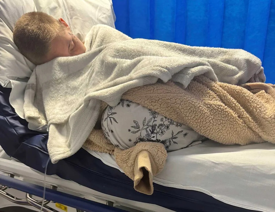 Kayley Boda in a hospital bed.Credit: SWNS