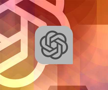 The ChatGPT logo against an orange background