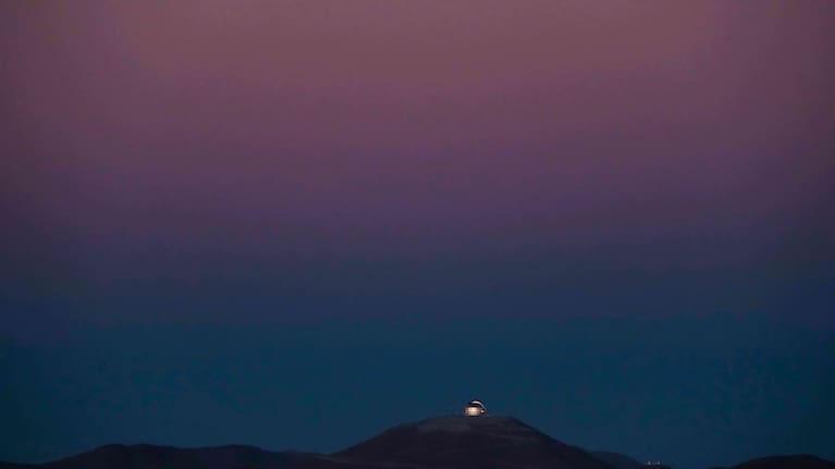 The Extremely Large Telescope (ELT), under construction by the European Southern Observatory, dots the horizon in the Atacama Desert