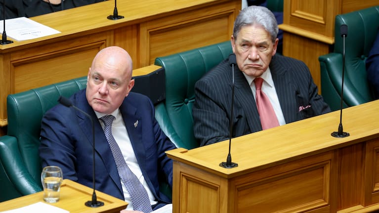Christopher Luxon and Winston Peters 