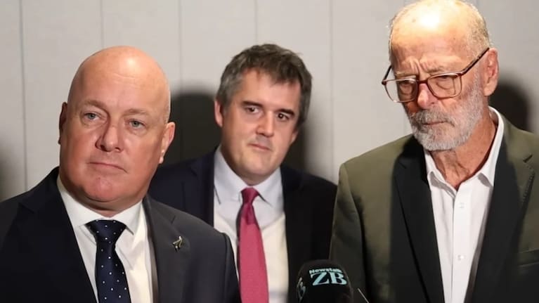 Christopher Luxon, Chris Bishop and Wayne Brown