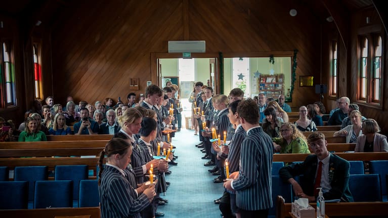 Every Monday morning, right at 8.45am, the whole of Hadlow Preparatory School would walk down to the church together.