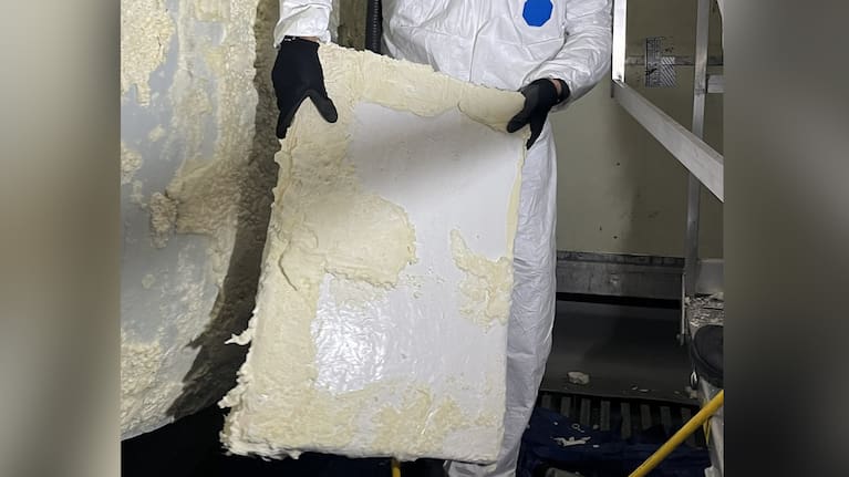Cocaine found in the lining of a refrigerated container has been seized at the Port of Tauranga. (Source: Customs NZ)