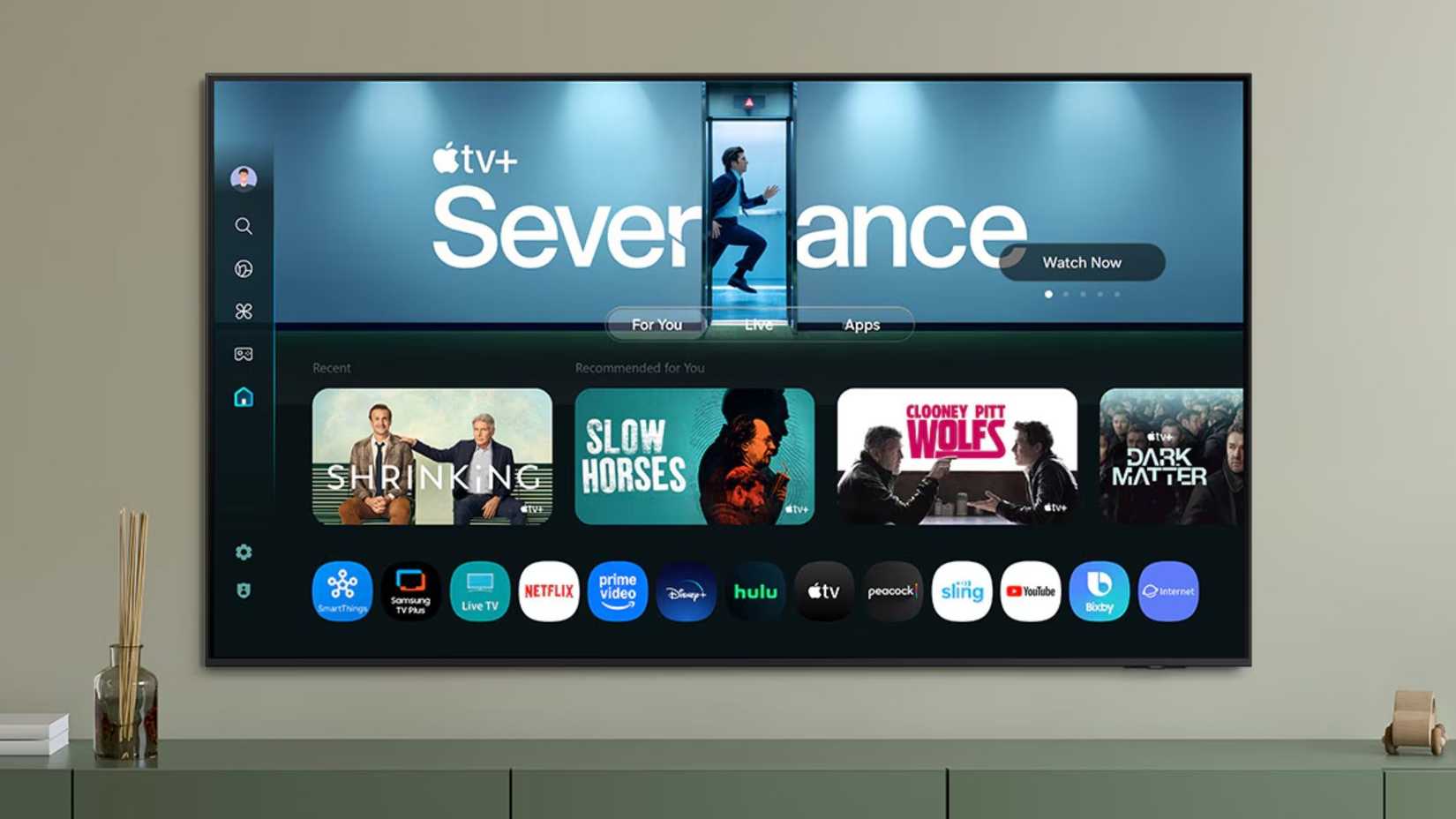 Samsung 100 Inch Class Neo QLED QN80F on wall