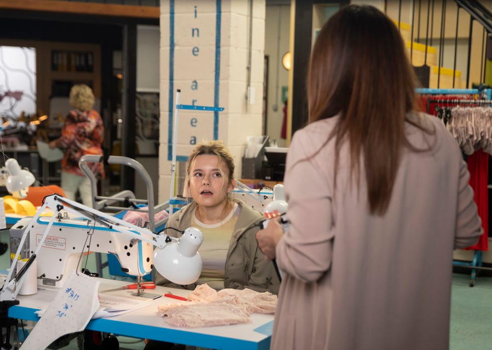EMBARGO 30/06/2024 Betsy Swain and Carla Connor in Coronation Street embargo 30062024 betsy swain and carla connor in coronation street