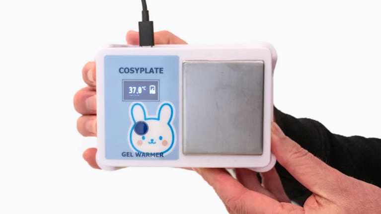 The Cosyplate Gel Warmer was designed and made in-house to meet a clinical need.