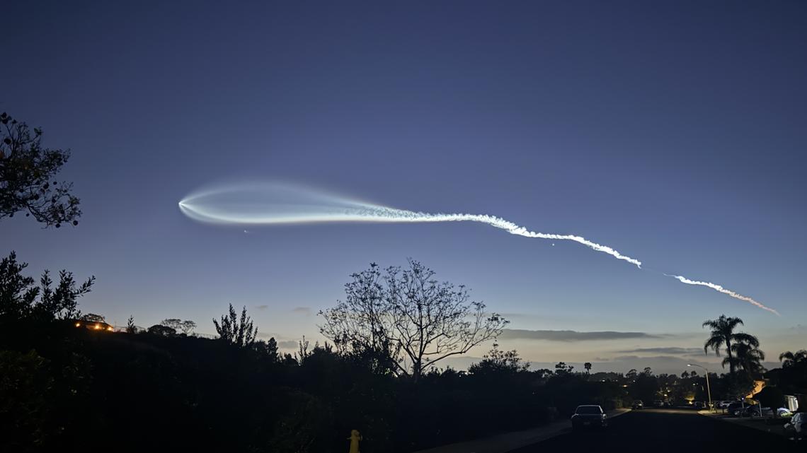 SpaceX Falcon 9 rocket launch, Starlink satellites from Vandenberg, CA Space Force Base