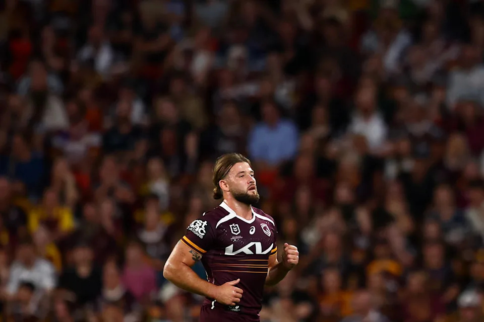 Patrick Carrigan is sent to the sin-bin during the game.