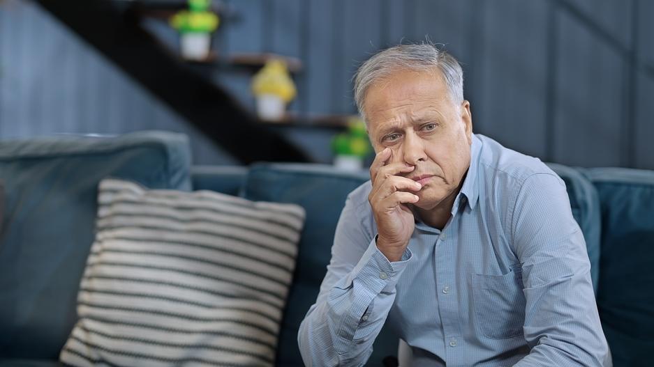 Man looking stressed